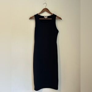 NWOT Badgley Mischka Black Sleeveless Bodycon Midi Dress Size Small